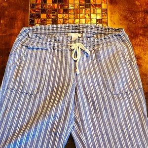 Women's Large wide leg linen pant